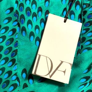 DVF green Dita chiffon dress